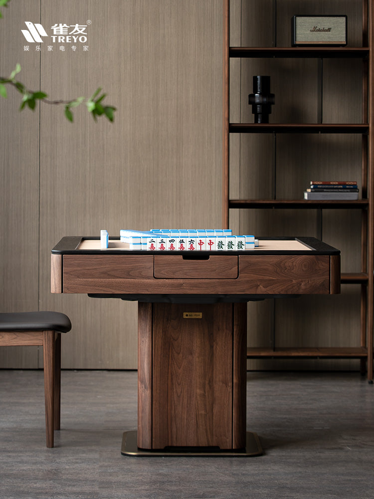 雀友 H880T 時來 黑胡桃木 家用實木 旋翼麻將機 (過山車) 附蓋板 Black Walnut Dining Table (Rollercoaster) with Cover