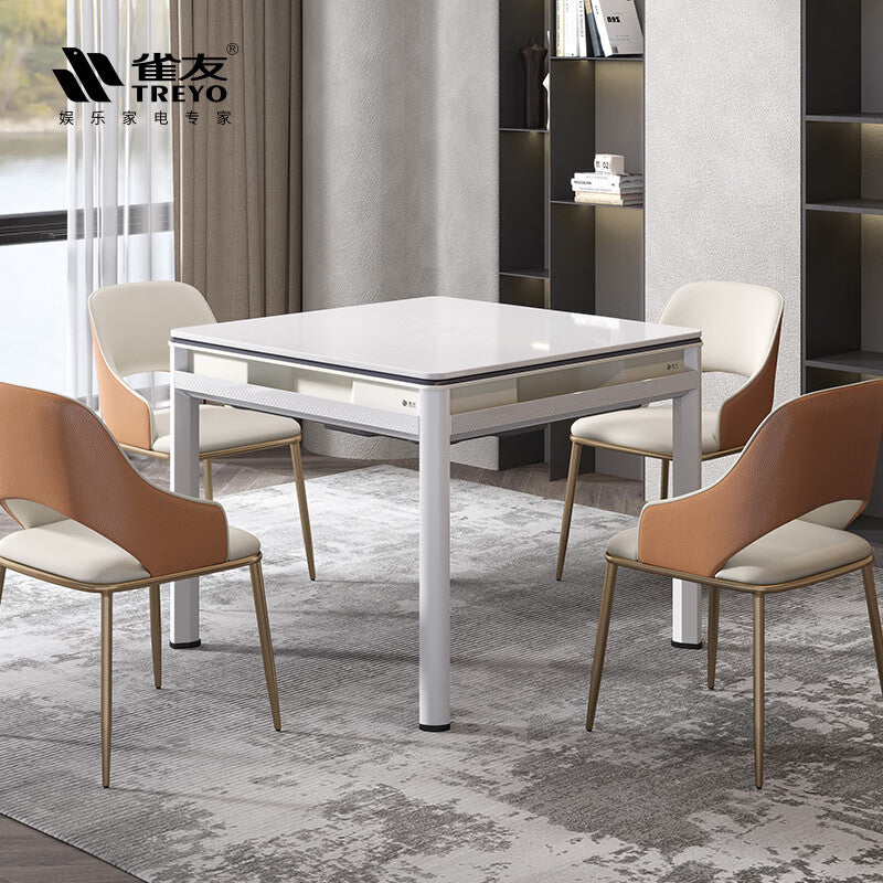 雀友 T580 40mm牌尺寸 雅典珍珠白 四腿旋翼麻將機 (過山車) 附蓋板 Tile Size 40mm White Color 4-Leg (Rollercoaster) with Cover