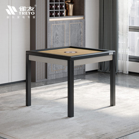 雀友 H610T 黑白之奕 實木四腿旋翼麻將機 (過山車) 附蓋板 Black White Wood 4-Leg (Rollercoaster) with Cover