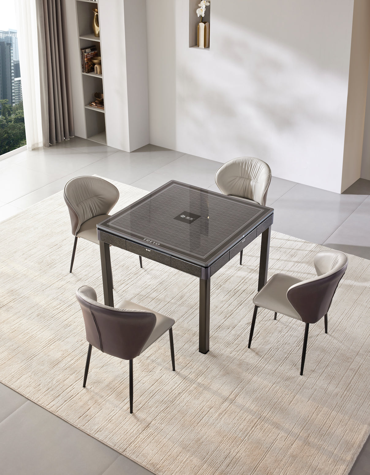 雀友 T160 光織格 四腿旋翼麻將機 (過山車) 附蓋板 Black Color 4-Leg (Rollercoaster) with Cover