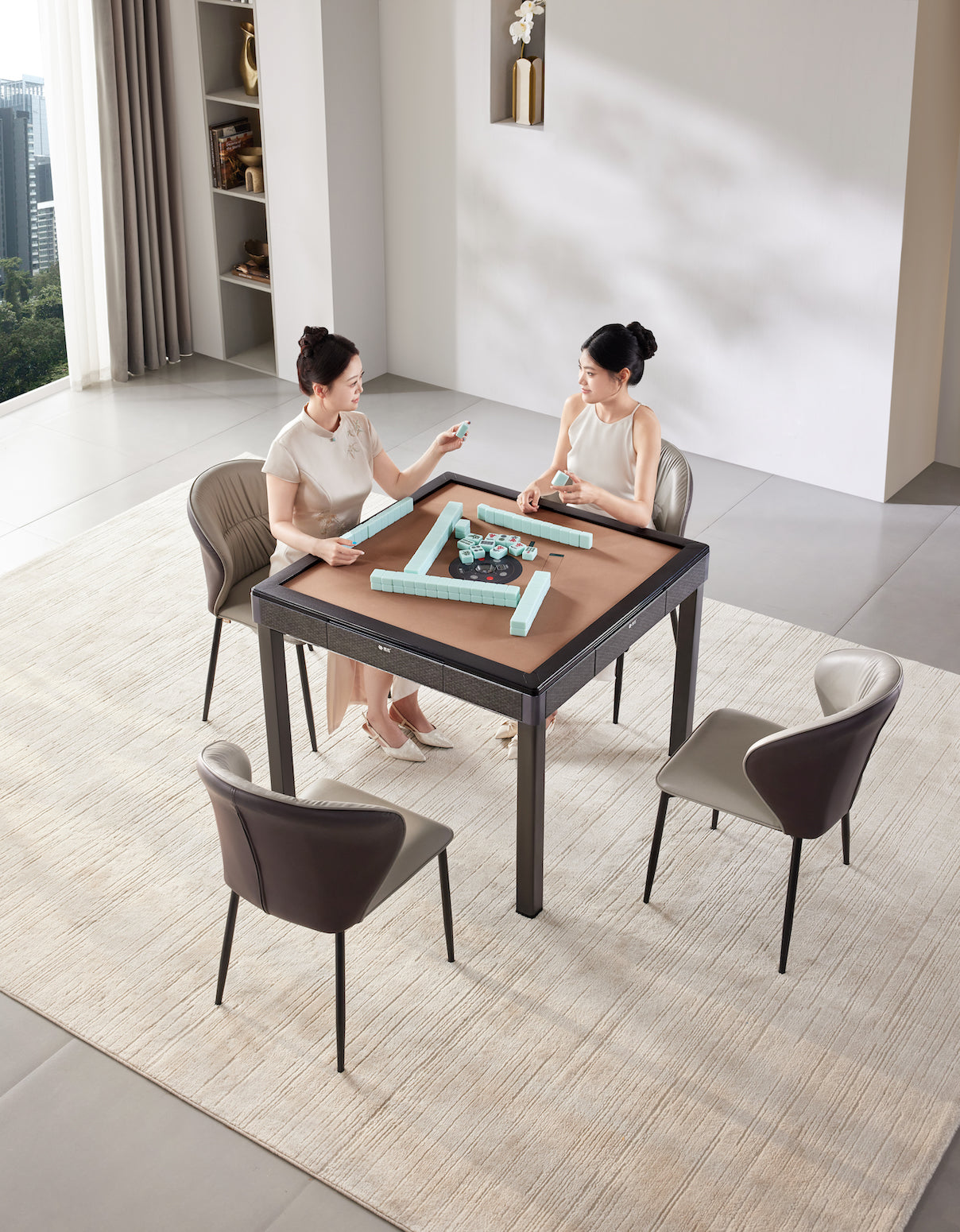 雀友 T160 光織格 四腿旋翼麻將機 (過山車) 附蓋板 Black Color 4-Leg (Rollercoaster) with Cover