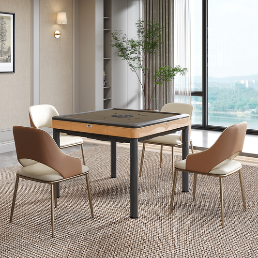 雀友 T30 金棕色 四腿旋翼麻將機 (過山車) 附蓋板 Gold Brown Color 4-Leg (Rollercoaster)