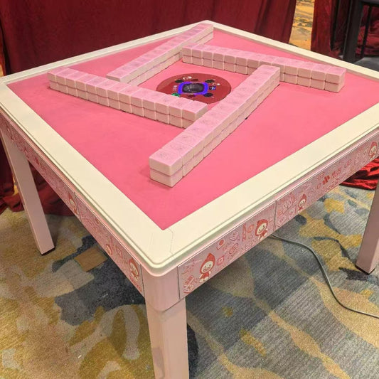 【預購 Pre-Order】雀友 最新品 小雀 粉紅色 四腿旋翼麻將機 (過山車) 附蓋板 NEW Pink Color 4-Leg (Rollercoaster) with Cover