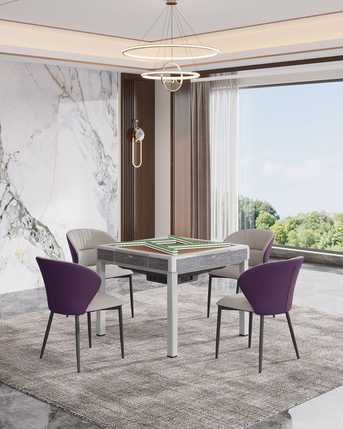 雀友 T200 流沙灰 四腿旋翼麻將機 (過山車) 附蓋板 Grey Color 4-Leg (Rollercoaster) with Cover