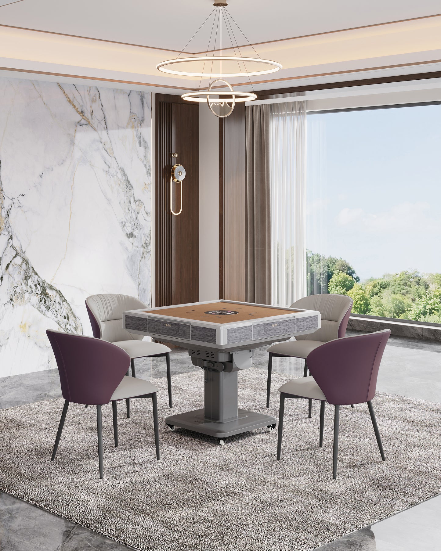 雀友 T200 流沙灰 折疊旋翼麻將機 (過山車) Grey Color Foldable (Rollercoaster)