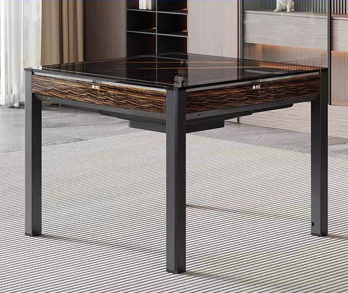 雀友 T600B 金絲楠木 四腿旋翼麻將機 (過山車) 附蓋板 Golden Threads Wood Color 4-Leg (Rollercoaster) with Cover