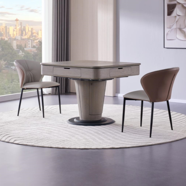 雀友 H510T 霧隱紅橡木 立柱旋翼麻將機 (過山車) 附蓋板 Red Oak Pedestal Dining Table (Rollercoaster) with Cover