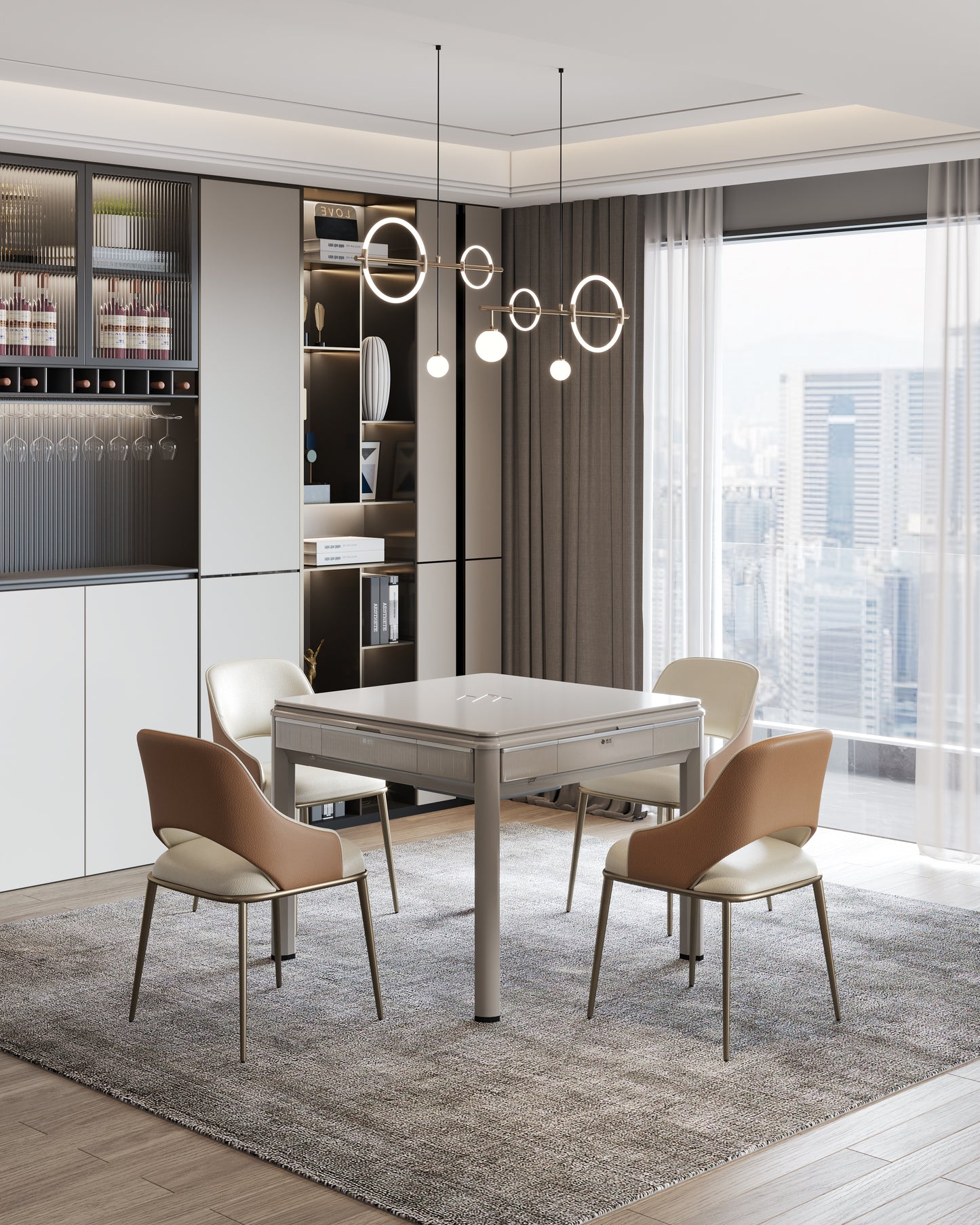 雀友 S90 淺香檳 四腿麻將機 附蓋板 Light Champagne Color 4-Leg with Cover